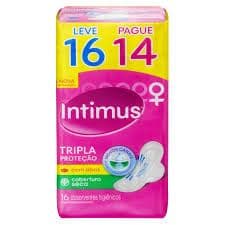 Absorvente Intimus Tripla Proteçao Seca com Abas 16 Unidades