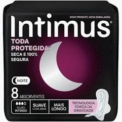 Absorvente Intimus Noturno Suave com Abas 08 Unidades